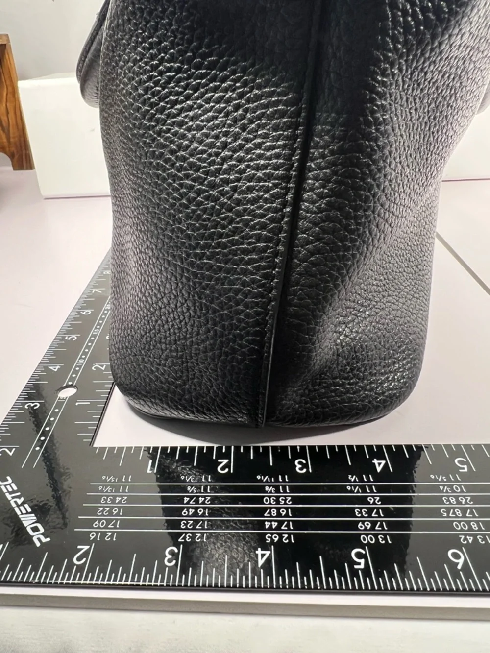 4071: Tory Burch Black Pebbled Leather Satchel Shoulder Bag